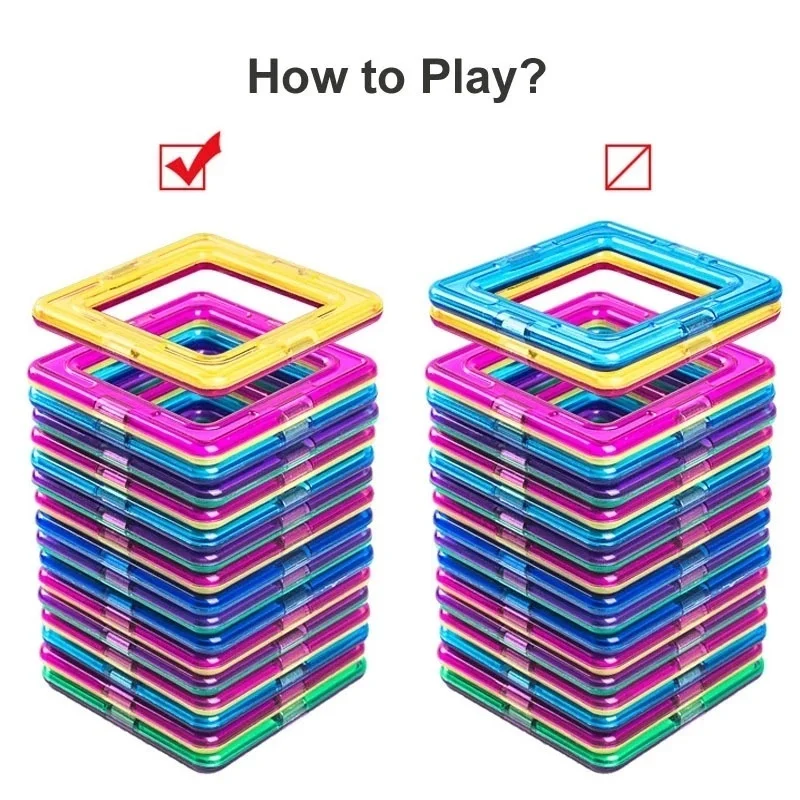 Big Size Magnetic Designer Construction Set Model & Building Toy Plastic Magnetic Blocks Educational Toys For Kids Gifts