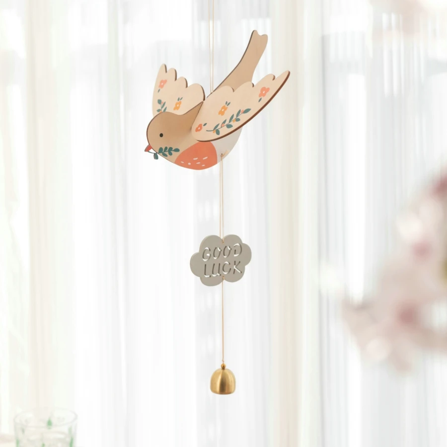 Wooden Wind Chimes Hummingbird for Home Party Festival Indoor Outdoor Decor Memorial Housewarming Birthday Gifts for Women/Men
