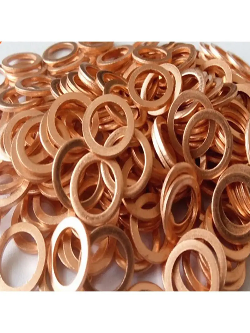 Rondelle en cuivre massif M6 M8 M10 M12 M14 M16 M18 M20, joint d'espacement d'anneau plat, matériel de fixation 10x14x1MM, taille multiple, 20/50 pièces