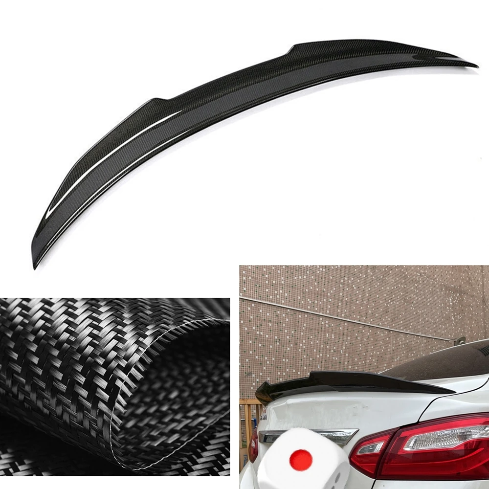 

For Nissan Altima Teana 2016-2019 Sedan 4-Door PSM Style Rear Spoiler Wing Real Carbon Fiber Car Tailgate Trunk Lid Splitter Lip