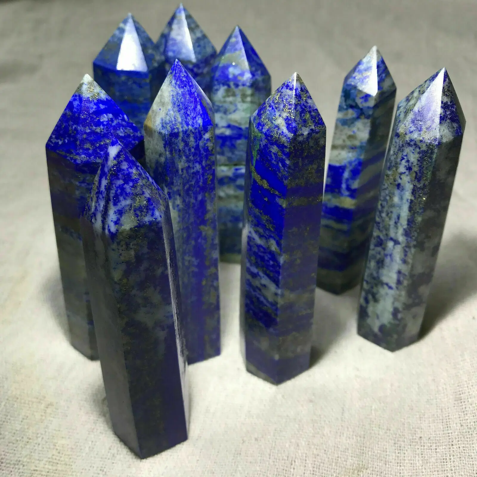 

Wholesale Lot 1 Lb Natural Lapis Lazuli Obelisk Tower Point Crystal Healing