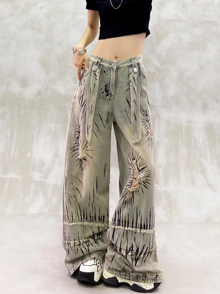 

Women's Pants 2025 Summer High Waist Workwear Trousers Pocket Design Tied Detail Lightweight Loose Casual Pant Y2K Streetwear