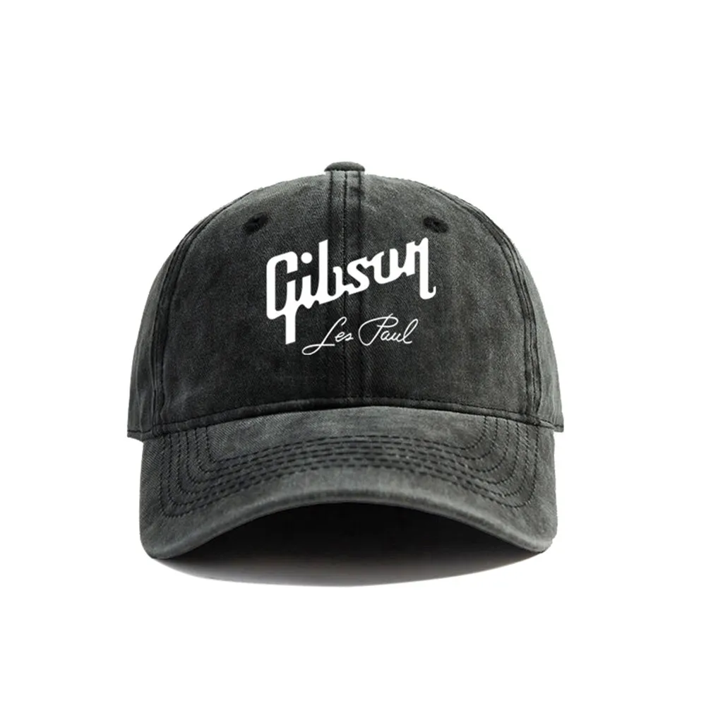 Gibson Baseball Caps Distressed Hats Hip Hop Gibson Les Paul Cap Men Women Retro Outdoor Summer Adjustable Hats MZ-002