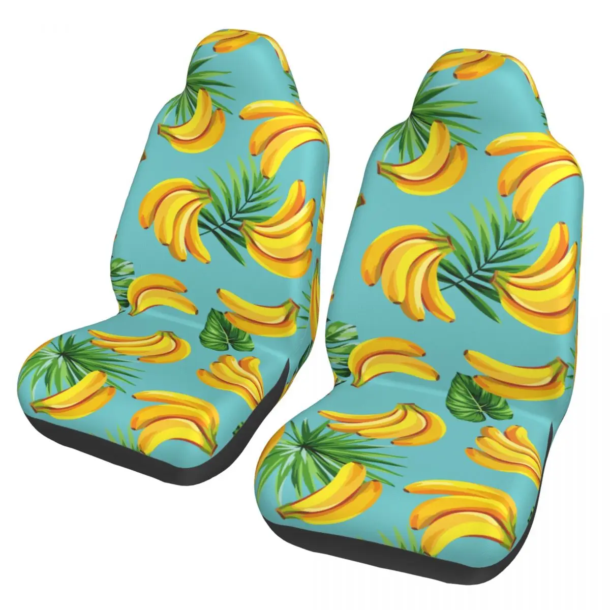 Banana Summer Fruits Universal Car Seat Cover Waterproof Suitable Tropical Car Seat Protection Covers Polyester Hunting