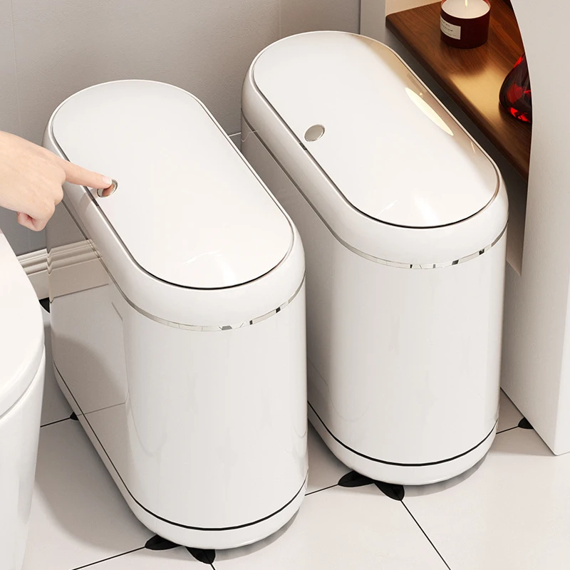 

Bathroom trash can for home use, high-end design, large capacity, suitable for toilets and living rooms, narrow space