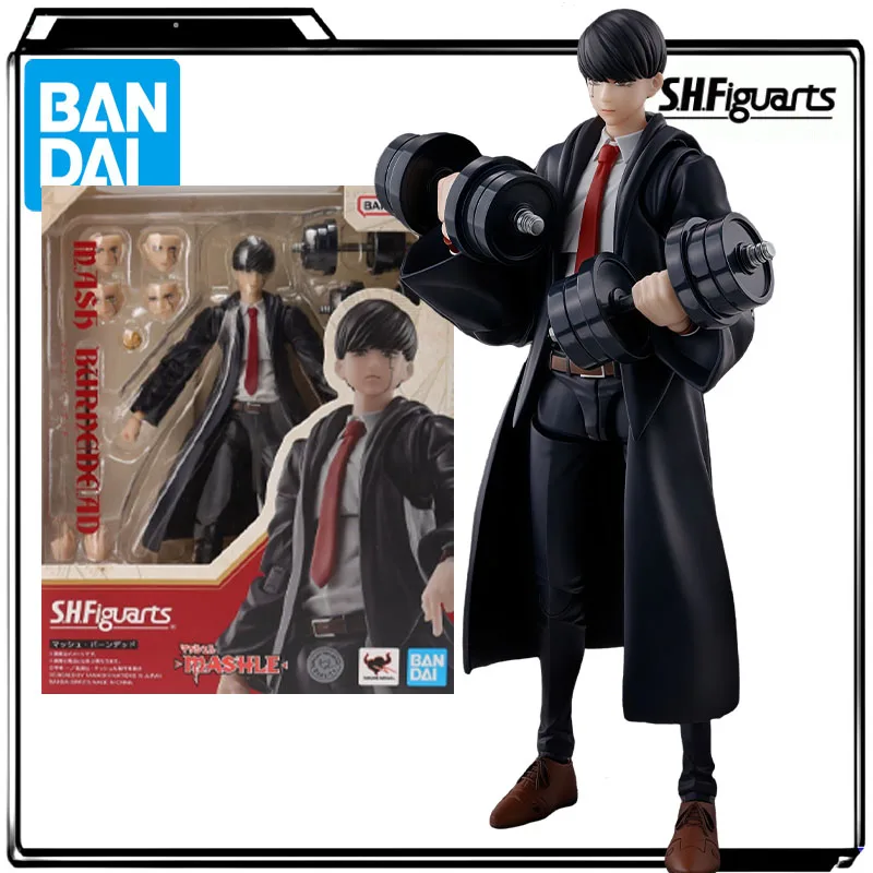 반다이 정품 S.H.Figuarts 애니메이션 피규어 매쉬 Burnedead & 랜스 크라운 액션 피규어 소년을위한 장난감 어린이 선물 Collectible Model