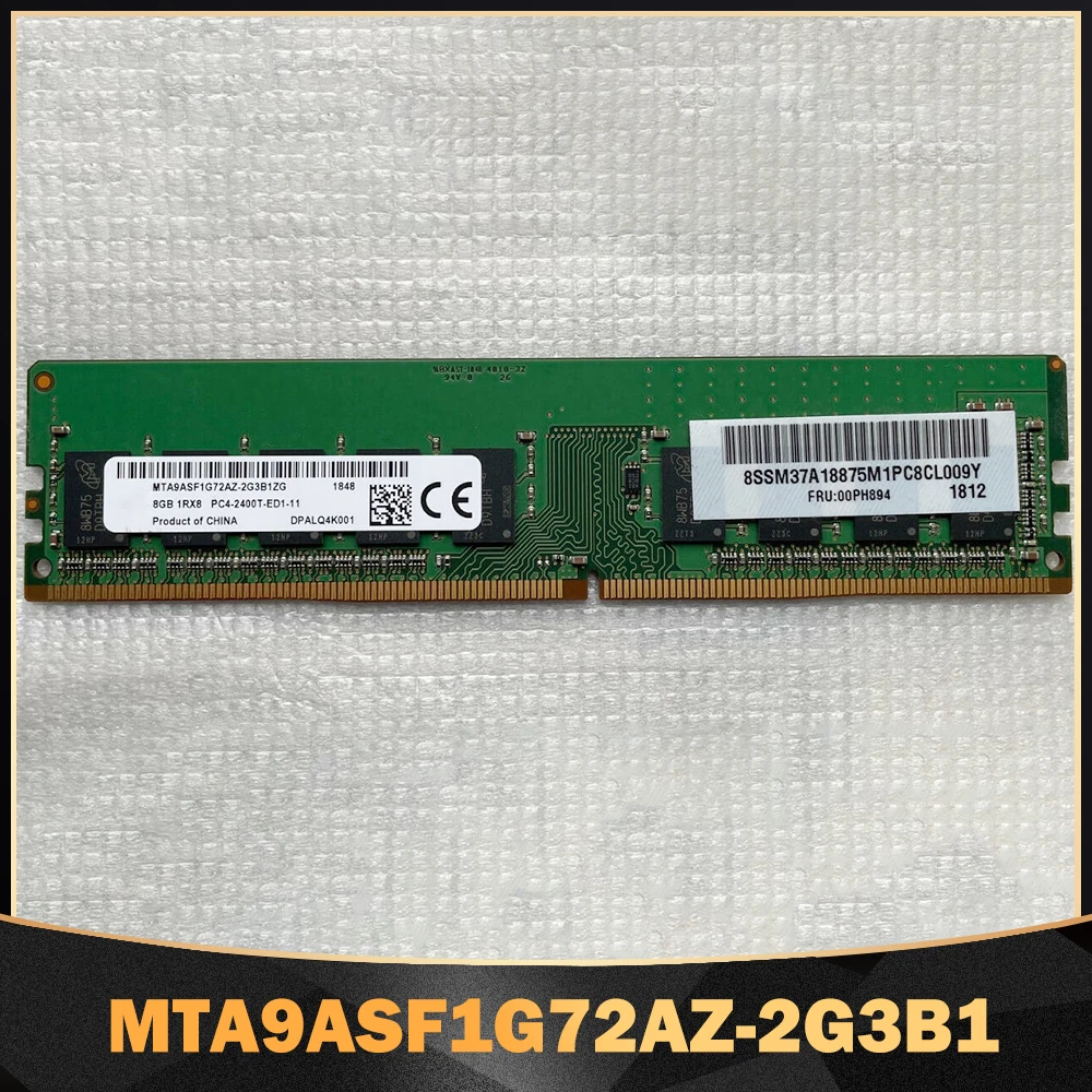 

1PCS RAM 8G 8GB 1RX8 DDR4 PC4-2400 ECC UDIMM For MT Memory MTA9ASF1G72AZ-2G3B1