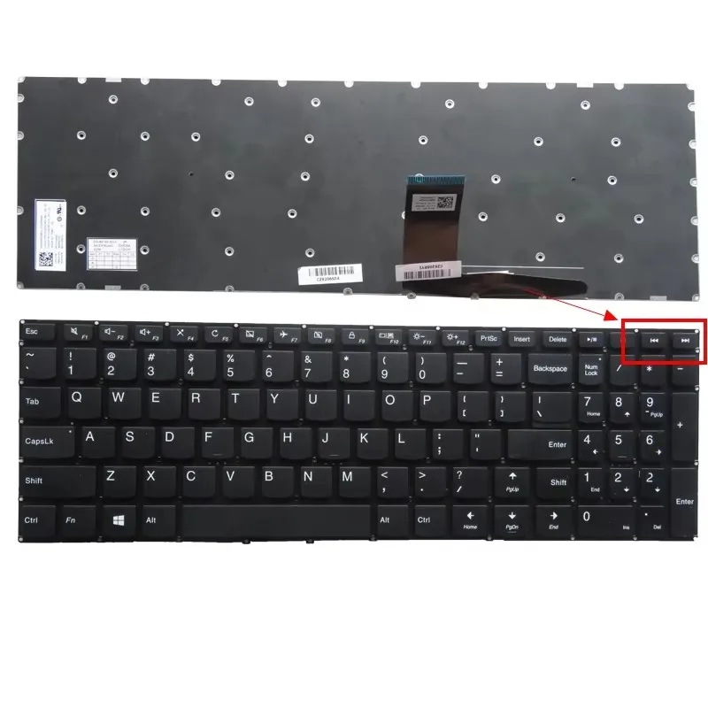 US/RU/SP Keyboard For Lenovo Ideapad  310-15 110-15 110-15ISK 510-15 510s-15ISE/IKB V310-15ISK/IKB E52-80 110-15IKB/ACL/IBR/AST