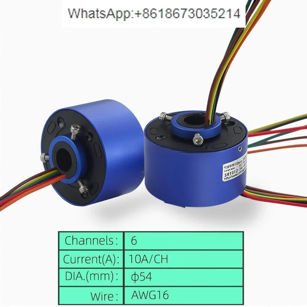 슬립링 홀 전도성 슬립 링 스루 홀, 와이어 슬립 링 브러시 컬렉터 링, 10A 와이어, 12.7mm, 2, 4, 6, 8/12