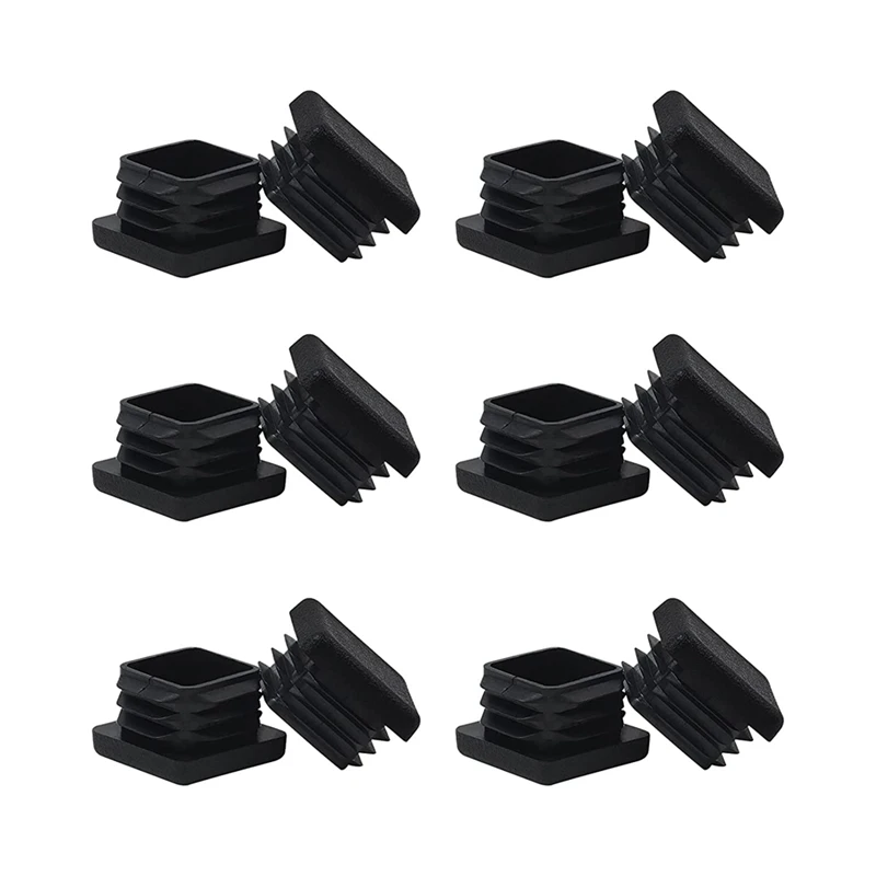 

1000Pcs 1 Inch Square Tube End Cap Plastic Plugs Tube End Caps Post Pipe Cap Cover Tubing Insert Chair Glide Plugs