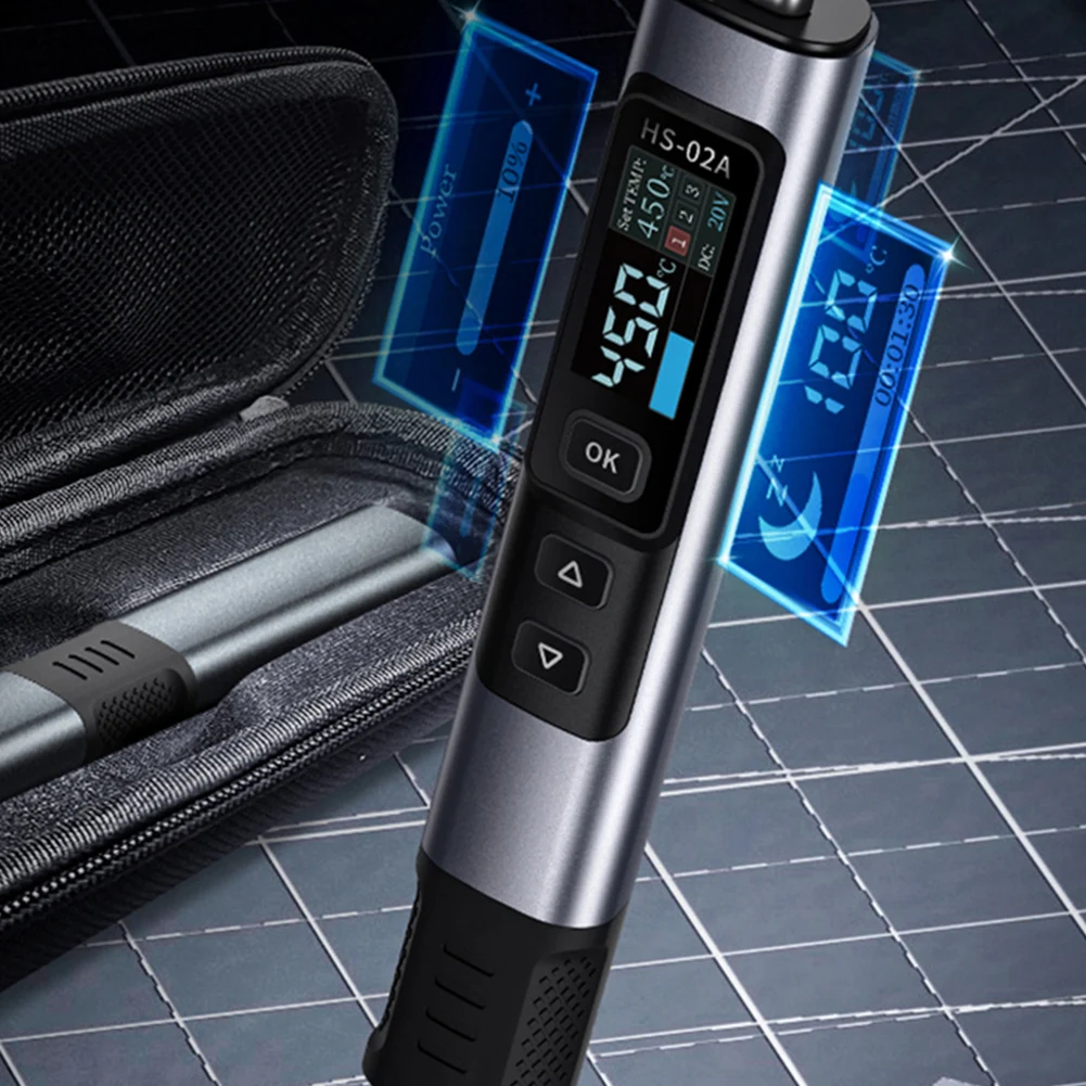 100W Portable Soldering Iron Kit with Fast Heating and Clear Temperature Display for Electronics Repair and DIY Projects