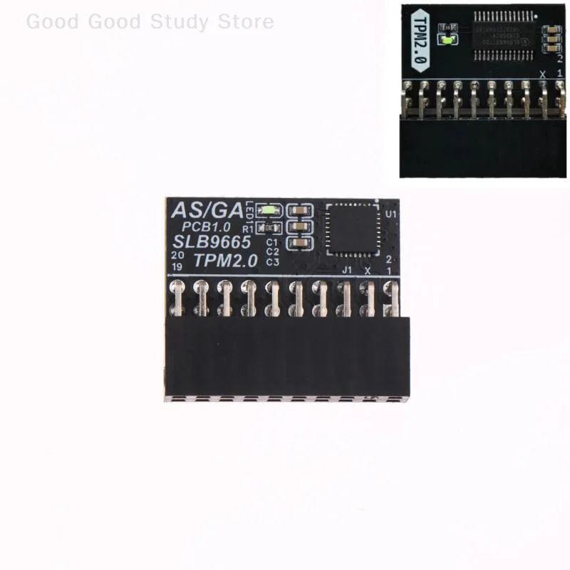 

TPM 2.0-9665 Encryption Security Module Pitch LPC TPM For ASUS Motherboard Card For WIN11 System