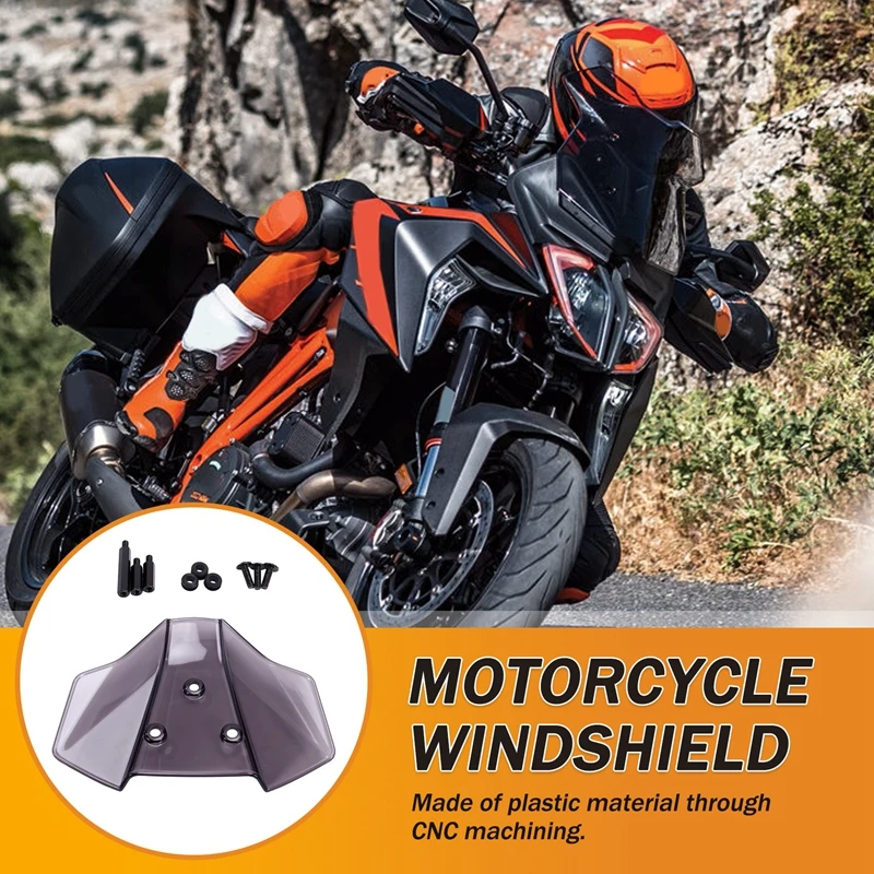 

M0t-rMotorcycle Windshield Flyscreen for 1290 Super Duke R 2020 - 2024 Motor Windscreen Guard Smoke