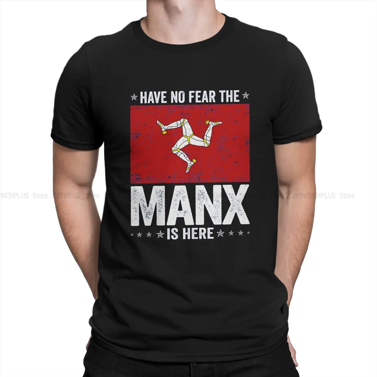 Isle of Man TT TShirt Have No Fear The Manx Is Here Elegant Polyester T Shirt Homme Men Tee Shirt Ofertas Big Sale