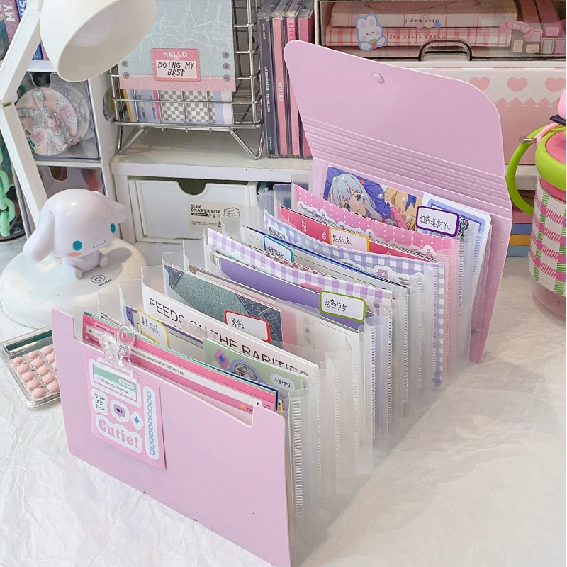 

Папка-органайзер на 12 отделений для стикеров, счетов и карточек, книга-папка для хранения, сумка-аккордеон, школьные принадлежности DIY