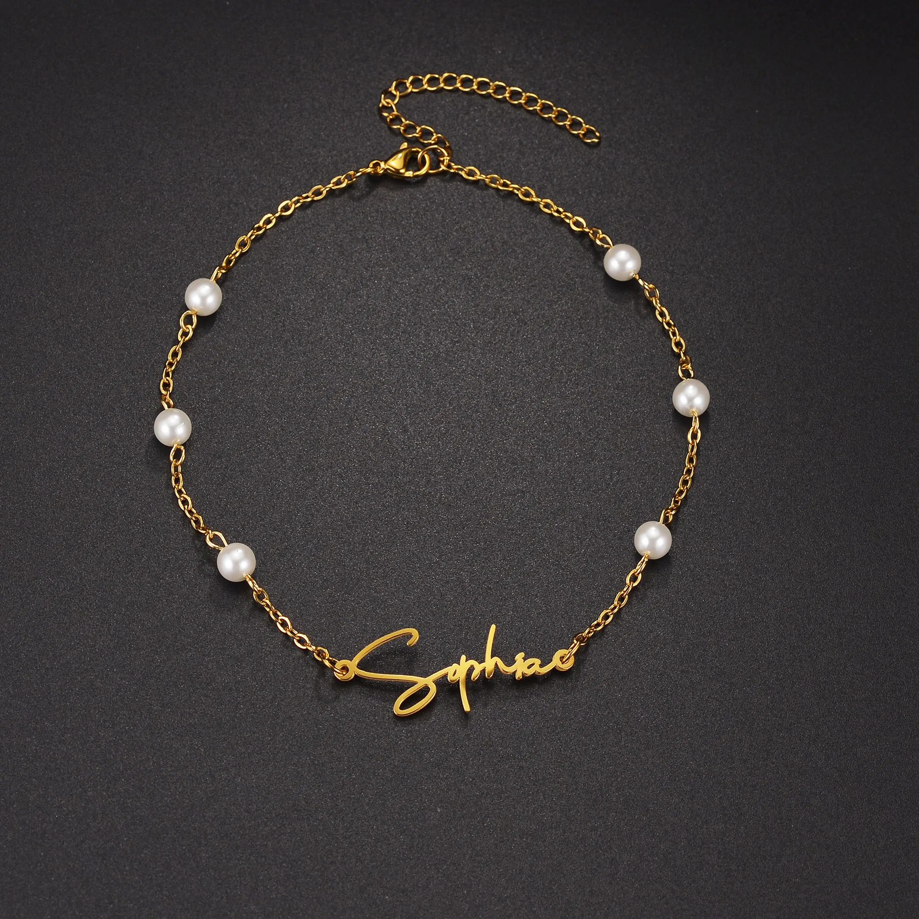 Acheerup Personalized Name Cuban Chain Bracelet for Women Men Custom Stainless Steel Zircon Date Arabic Hand Chain Jewelry Gift - view 3