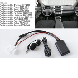 Wireless Bluetooth Audio Adapter AUX in Cable Car Bluetooth4.0 Wireless Module Replacement for Camry Corolla Highlander Prado