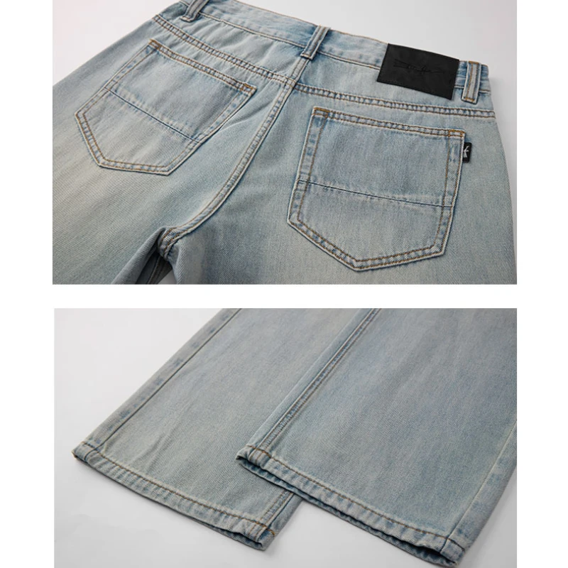 clanfit slim slim verão/primavera desleixado casual solto lyocell jeans vão com tudo