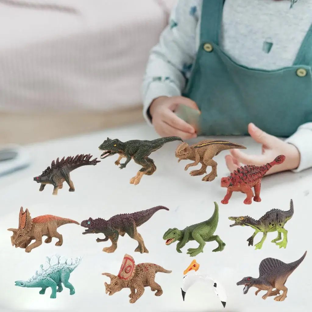 12x Simulated Dinosaur Figure Model Educational Toy Small for Birthday Kids