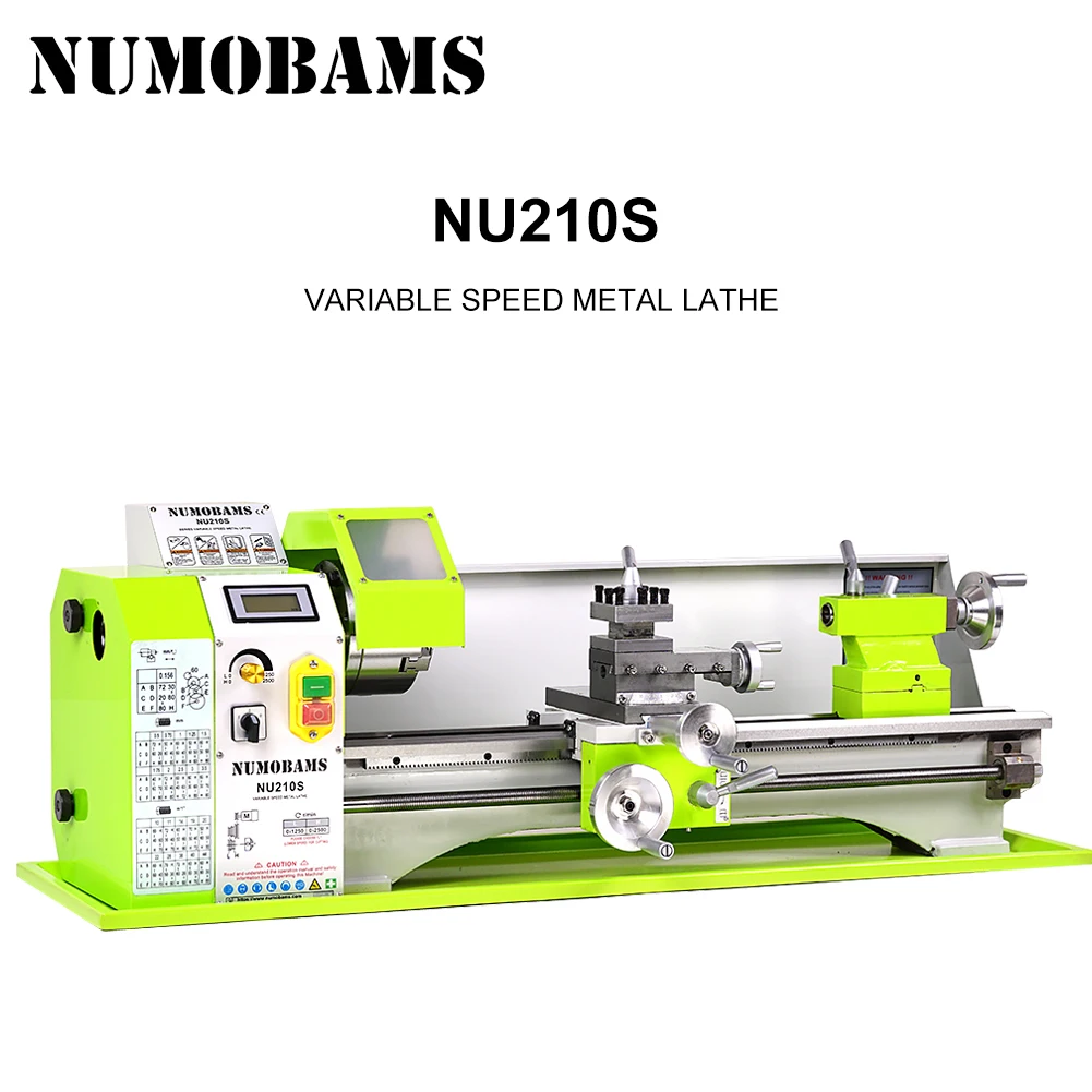 NUMOBAMS NU210X800S 900W Brushless Motor MT5 Spindle 800mm Working Length With 125mm Chuck Mini Metal Lathe Machine