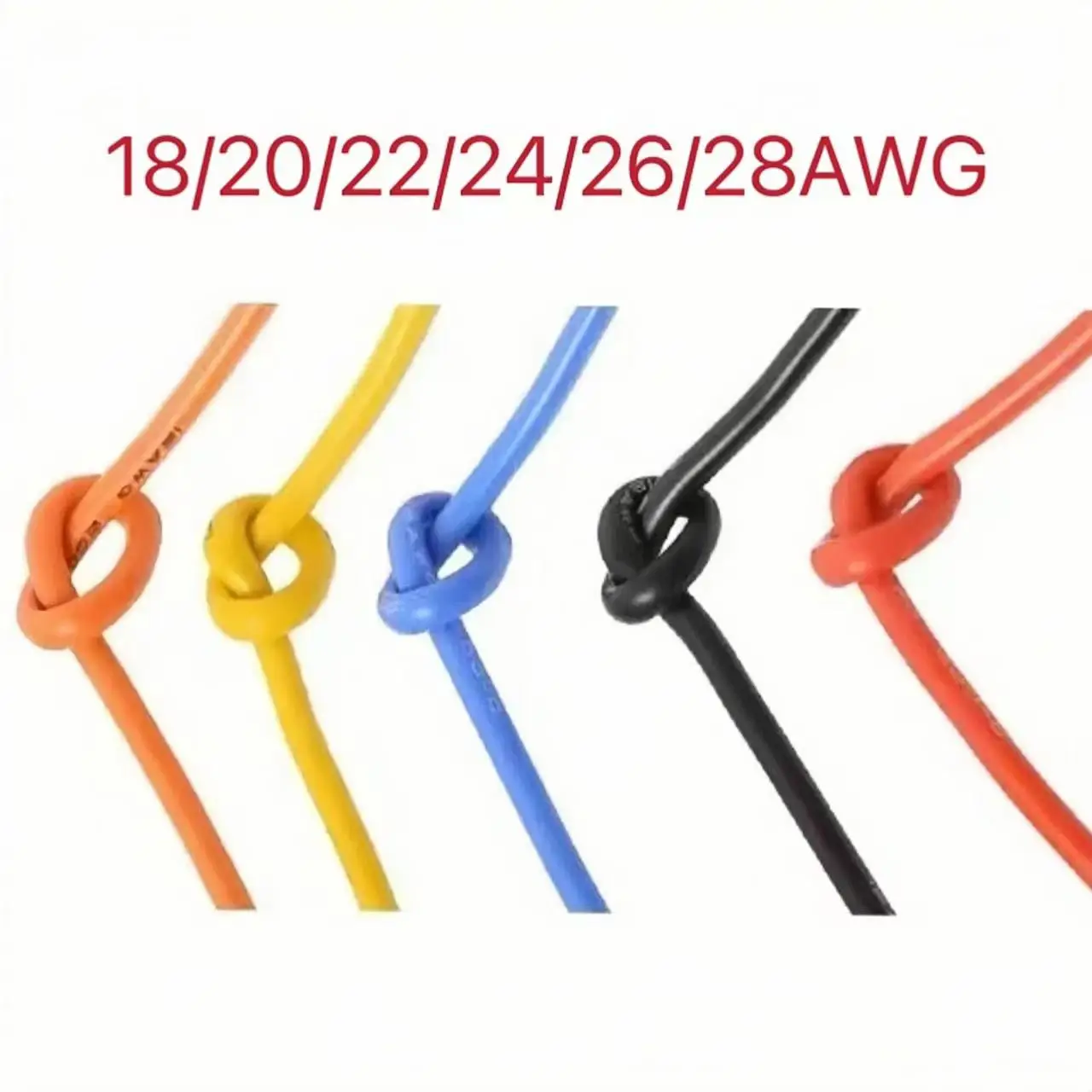 Soft Silicone red black Wire 18AWG 20AWG 22AWG 24AWG 26AWG 28AWG Heat-resistant Car Battery Automotive Electrical Power Cable