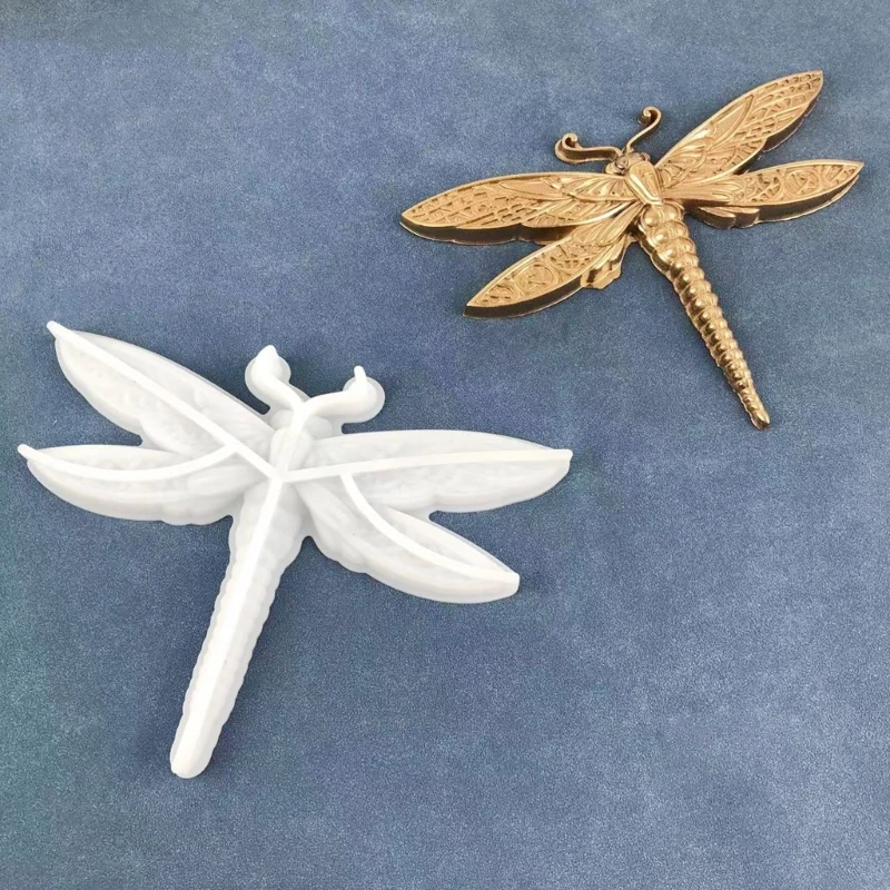 Soft Silicone Resin Mold for Semi 3D Emboss Dragonflies Wall Hanging Decorations R3MC