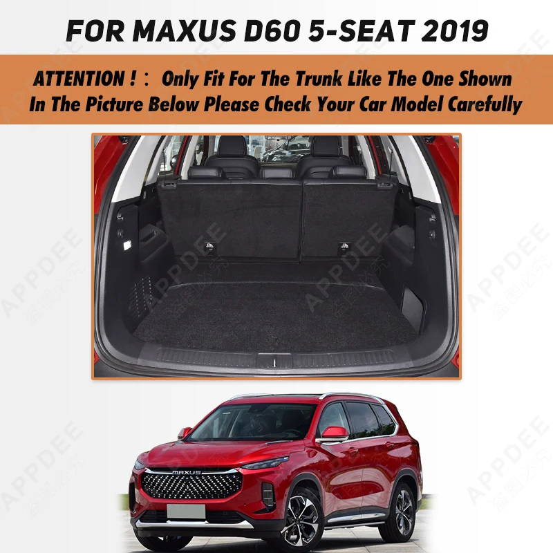 Auto Full Coverage Trunk Mat For MAXUS D60 5/6/7-Seat 2019 Car Boot Cover Pad Cargo Liner Interior Protector Accessories