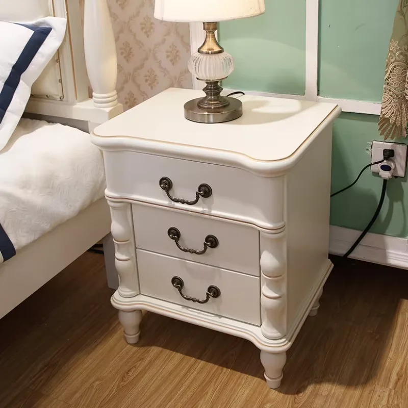 Wood Minimalist Modern Nightstand Nordic Bedroom White Narrow Mid Century Nightstand Cute Drawers Storage Comodini Furniture