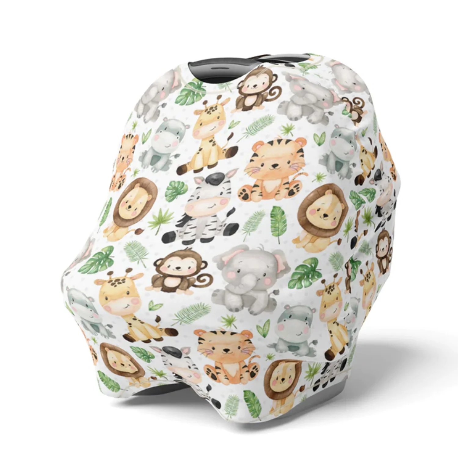 LVYZIHO Animals Car seat Cover, Jungle Nursing Cover, Personalized Baby Carseat Cover