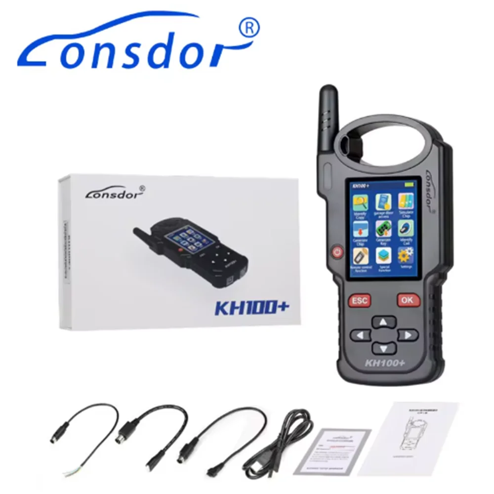 Lonsdor KH100+ Remote Key Programmer Latest Handheld Device for Toyota H Chips Supports ID46 ID 48 4C 6A 6B 8A