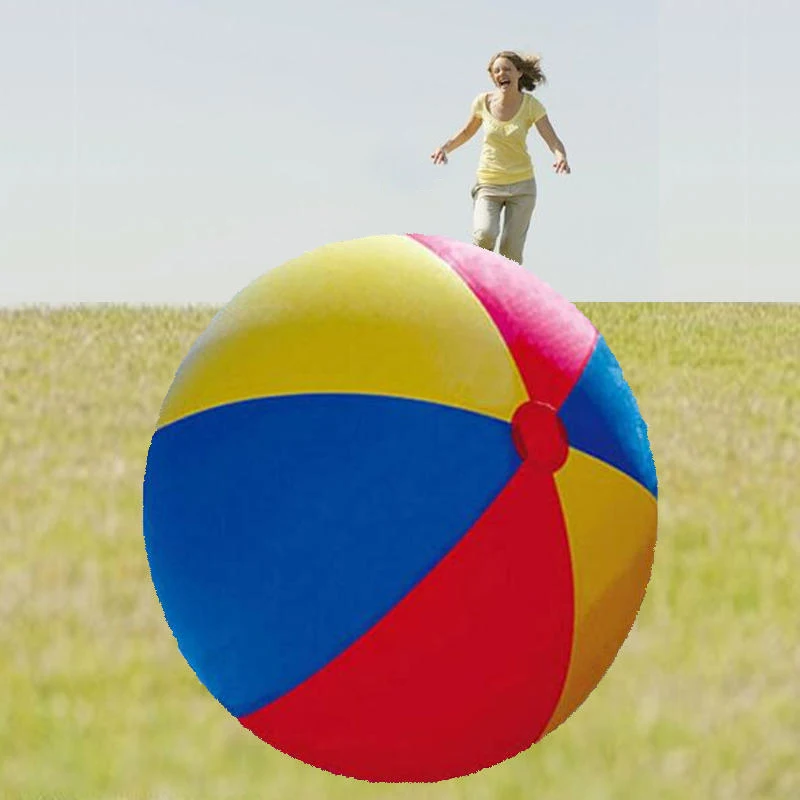 1 قطعة كرة قابلة للنفخ من مادة PVC بقطر 23.62 بوصة مناسبة للأنشطة الخارجية للعب على شواطئ الأراضي العشبية #6