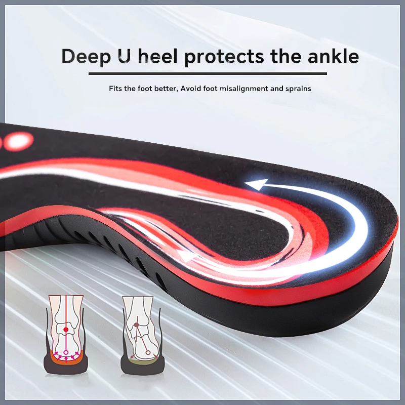 Arch Support Insoles Sports Shock Absorption Elastic Wear Resistant Orthopedic Flatfoot Insoles Feet Foot Pad