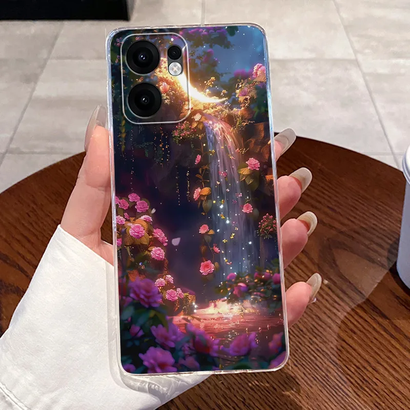 ل ممن لهم Reno13 F FS 5G 13F 4G جراب هاتف فاخر لطيف أرنب الكرتون جرلي نمط الوفير واضح لينة سيليكون كوكه ل رينو 13F #5