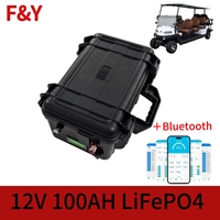 12V 100AH Lifepo4 Lithium Battery Bluetooth BMS APP 12.8V Batteries USB For Inverter Power,RVs,Boats,Golf Carts,Camping Car