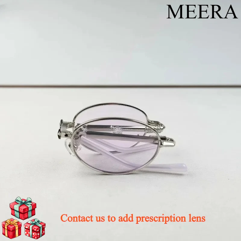 

Новинка 2025: Оправа для очков класса люкс, овальная, складная, для мужчин и женщин, для коррекции близорукости, с защитой от синего света