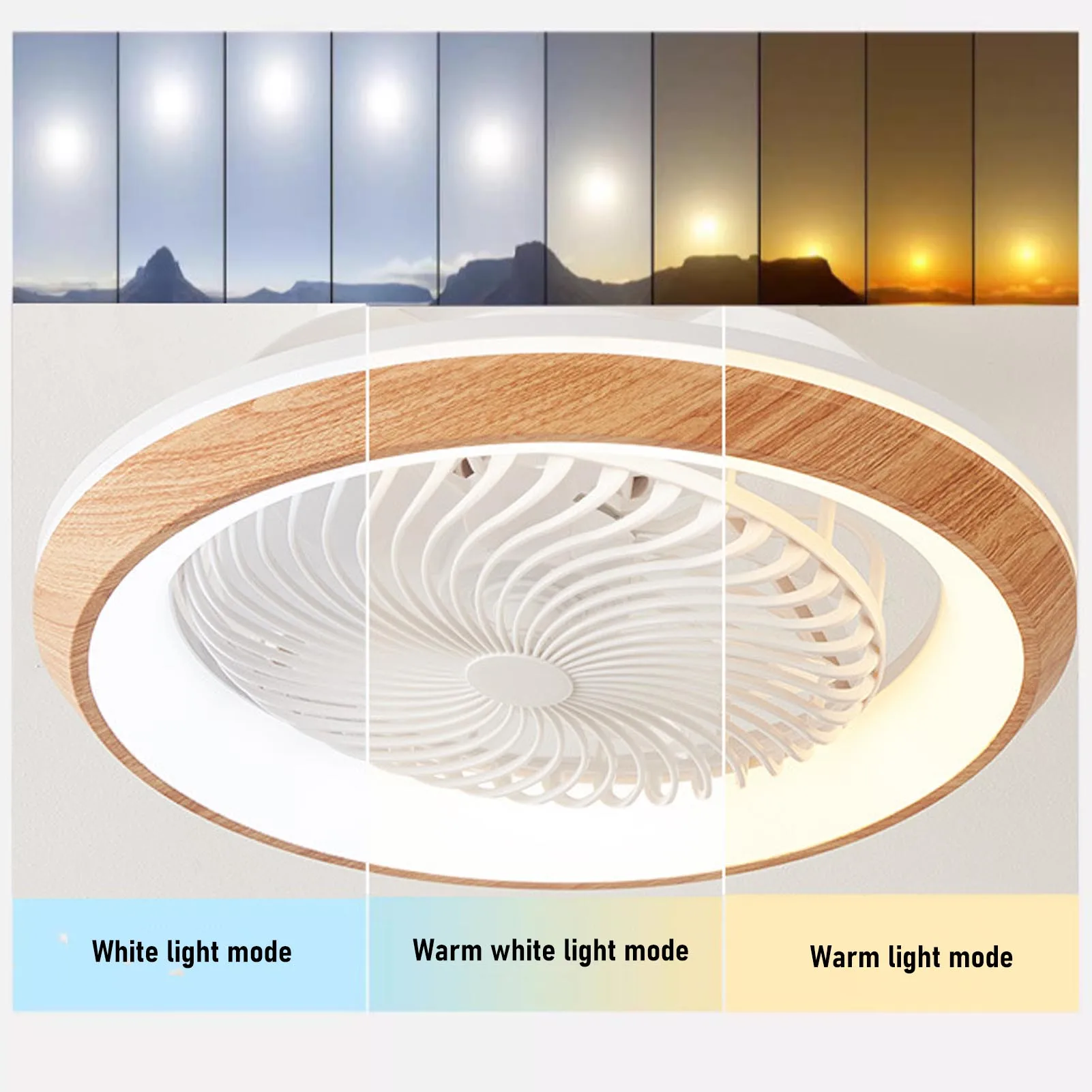 

Светодиодный потолочный вентилятор с подсветкой, встраиваемый, вращение на 360 градусов, управление через приложение, с таймером и пультом ДУ для дома и отеля