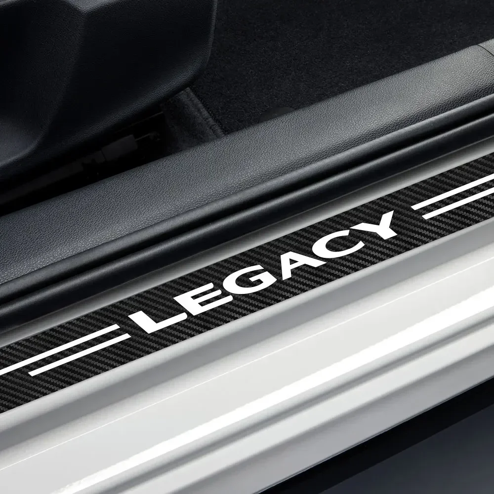 For Subaru Forester Levorg XV Legacy WRX Sti BRZ Crosstrek Outback Tribeca Auto Threshold Accessories Car Door Sill Stickers