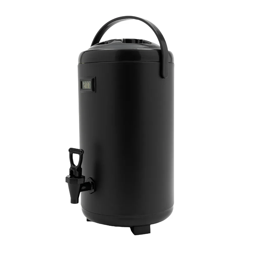 

Insulated Beverage Dispenser, 3.2 Gal/12L Stainless Steel Thermal Drink Server with Spigot & Temp Display for Catering Coffee