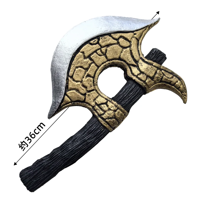Halloween Axt Prop Hundekopf Axt Waffen Cosplay Party Werkzeug Opfer 1:1 Rune Chaos Tomahawk Ghost Beast Axt Sicherheit PU