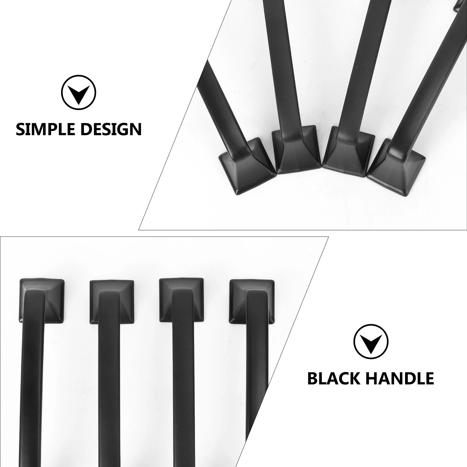 

Black Handle Kitchen Cabinet Handles Knobs Cabinets Dressing Table Drawer Zinc Alloy for Hardware Dresser