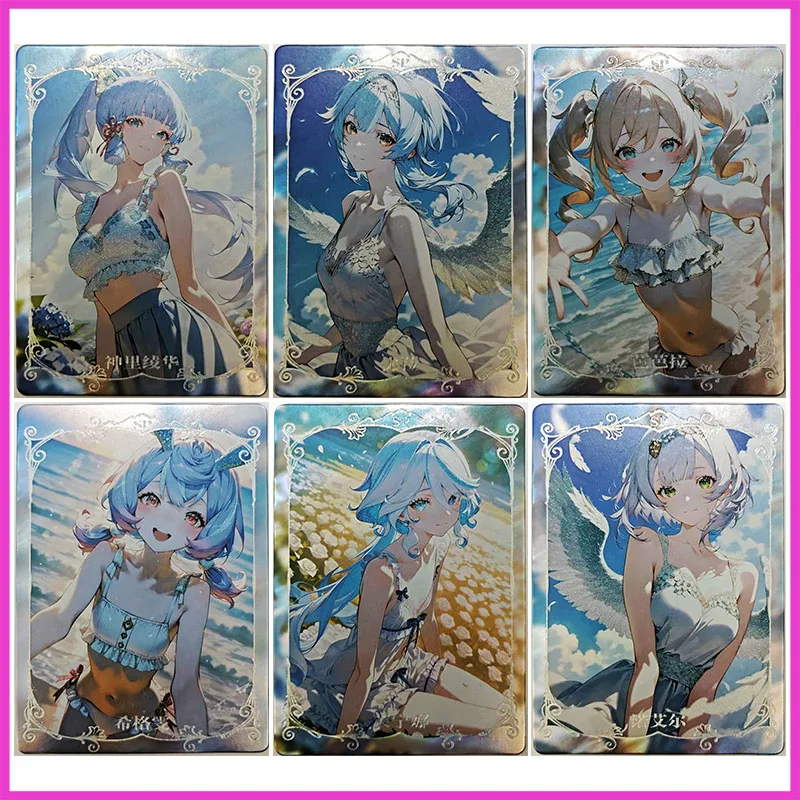 

Anime Goddess Story Rare A6 Size SP Games Collectible Cards Kamisato Ayaka Eula Barbara Sigewinne Toys for boys Birthday Gift