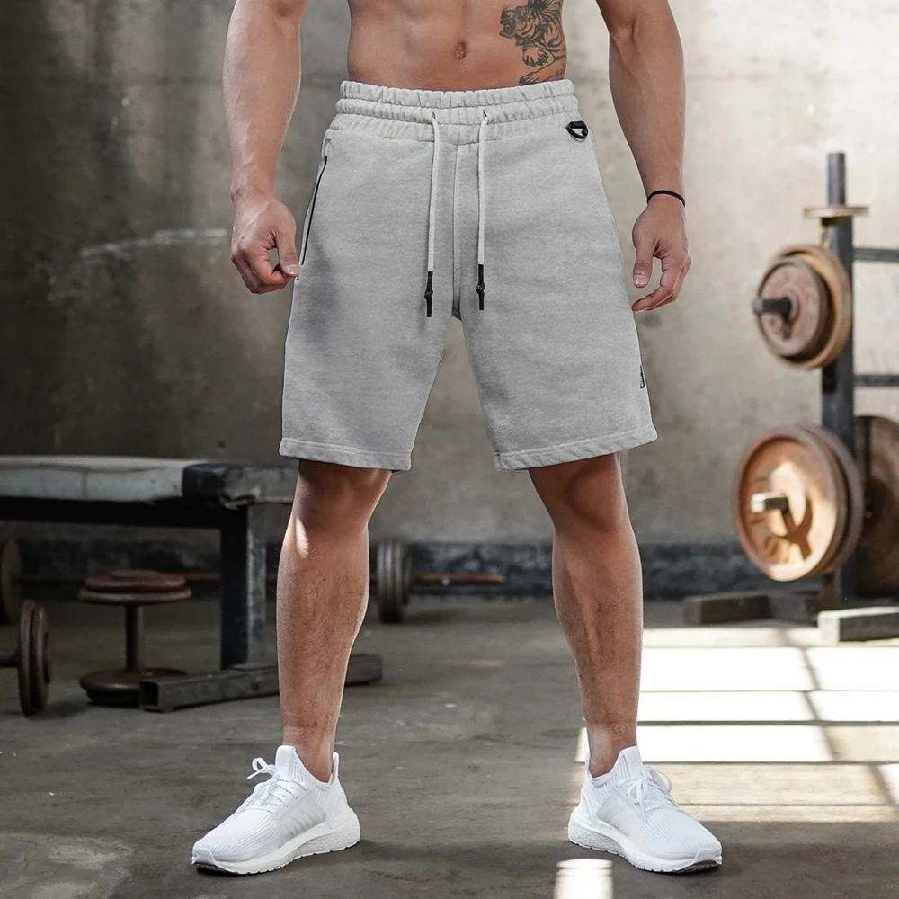 

Men's Sports Shorts for All Seasons Cotton Retro Casual Stylish Street Wear Loose Athletic Shorts Zipper Pockets