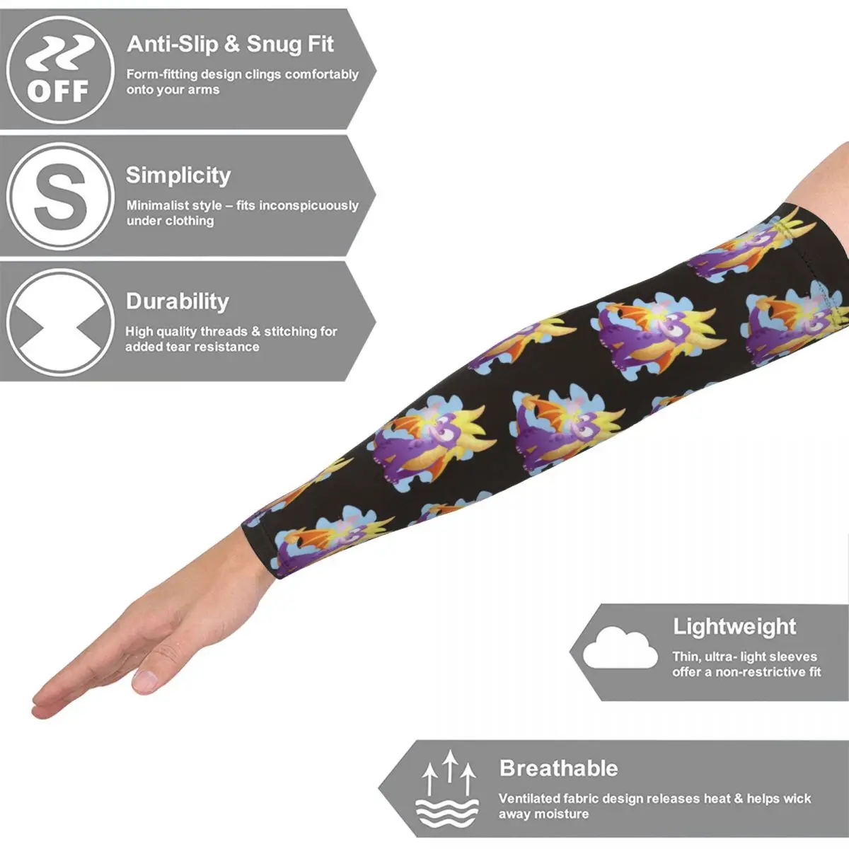 Ice Spyro アームスリーブ メンズ レディース 日焼け止め UVカット タトゥーカバーアップ スポーツ冷却 サイクリング