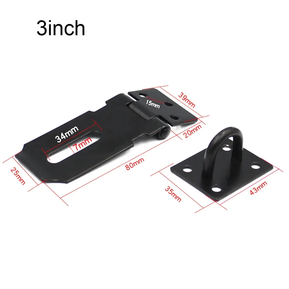 

Practical Door Clasp Lock Stainless Steel Burglar-proof Door Lock Anti Theft For Wood Door Furniture Accessories
