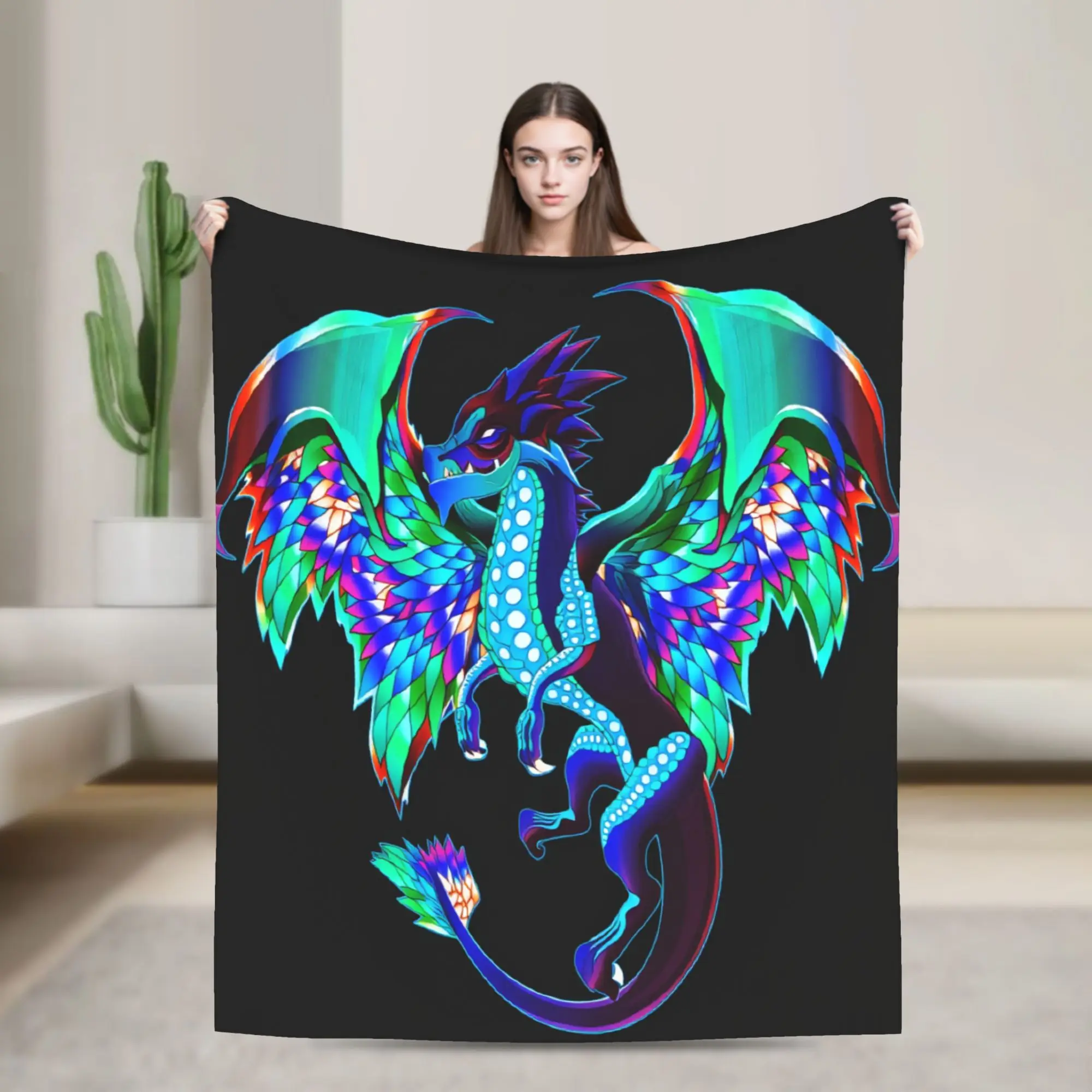 Wing of fire all dragon Super Soft Blanket  Child Plush Bedding Throws Fashion Couch Chair Flannel Bedspread Sofa Bed Cover