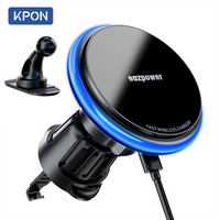 KPON Magnetic Car Phone Holder Wireless Charging Adjustable 360° 15W Air Vent Universal  for iPhone 14 15 16 Smartphone  Stand