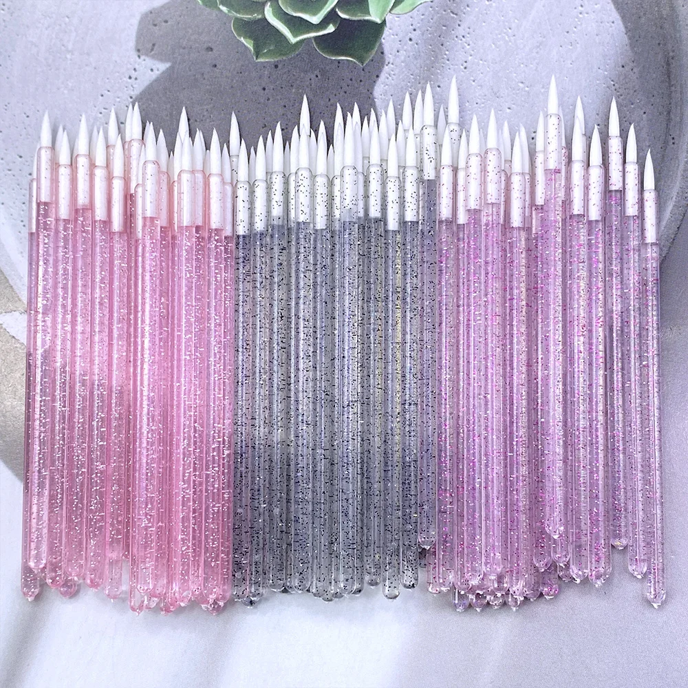 50/500 Stück Eyeliner-Pinsel, Wimpernapplikator, Lidschatten- und Lippenpinsel-Sets für Nagelkunst, Malstifte, Wimpernstäbchen, Zubehör