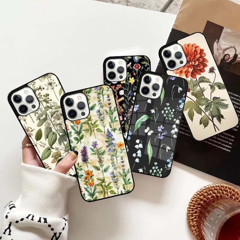 Watercolor botanical collection of herbs and spices Phone Case Magnetic for iPhone 15 16 14 13 Pro Max 11 12 Mini Magsafe Cover