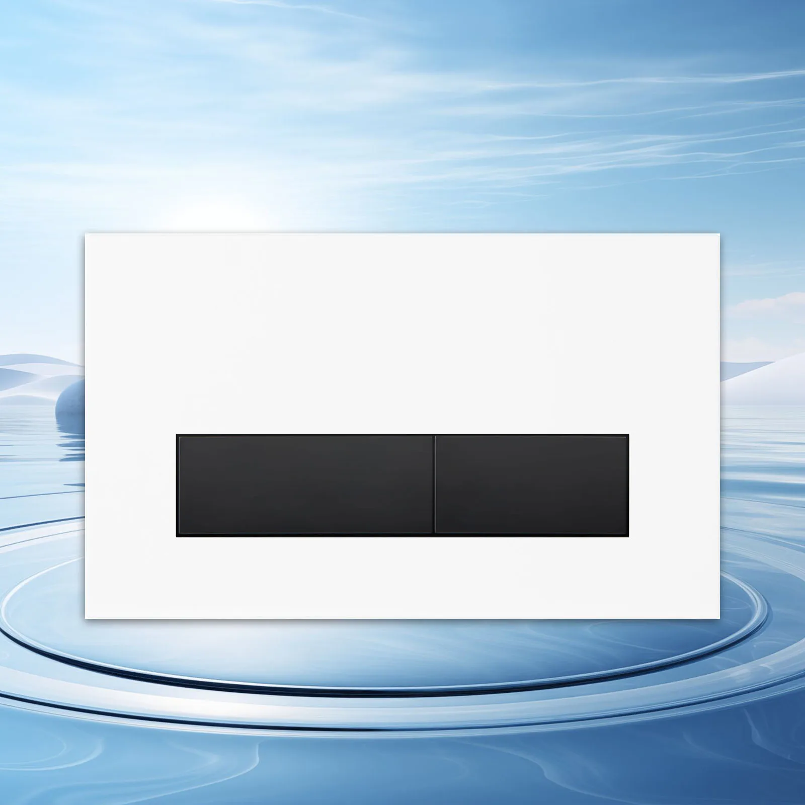 

Dual Flush Button Plate Compatible with Geberit Sigma 20 01 30 UP300 & UP320 Series White Panel with Concealed Toilet Tank Parts