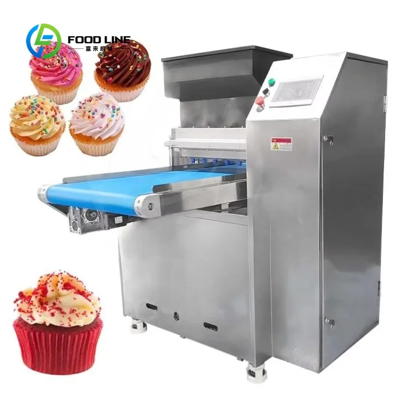 Custom made Automatic Cake Make Machine Cupcake Production Line Filler Automatic Cup Cake Fill Machine